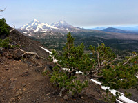 Middle and North Sisters, Mt. Washington, Three Fingered Jack, and Mt. Jefferson