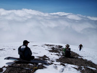Resting after a steep climb
