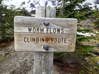 The winter climbing route