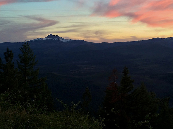 Three Fingered Jack at sunset