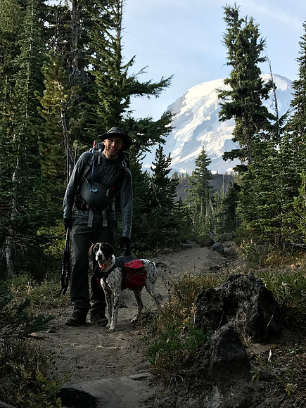 Kevin Likes Hiking with a Hunting Dog
