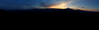 Sunset panoramic from the deck on Green Ridge Lookout