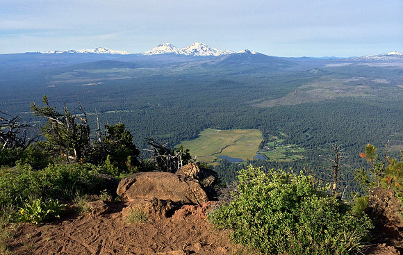 A view of The Sisters from the Black Butte summit