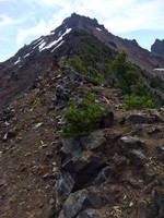Just follow the ridge to the top