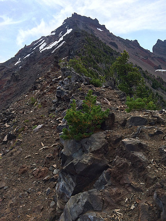 Just follow the ridge to the top