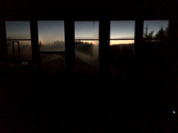 Sunrise through the windows