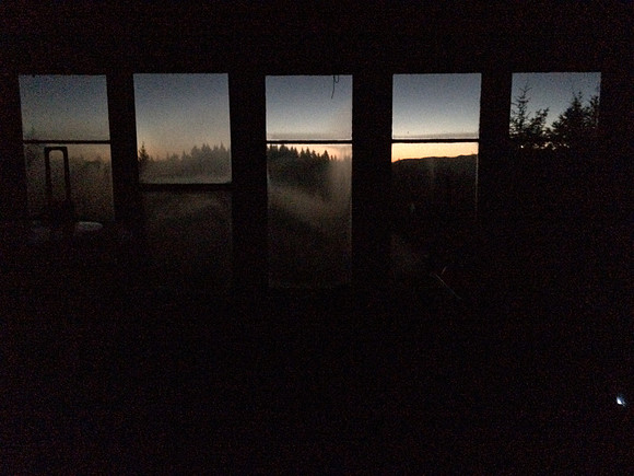 Sunrise through the windows