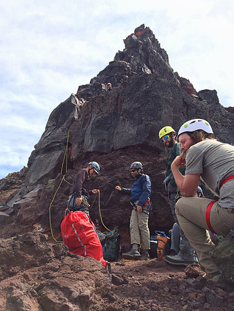 Climbers near the summit